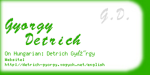 gyorgy detrich business card